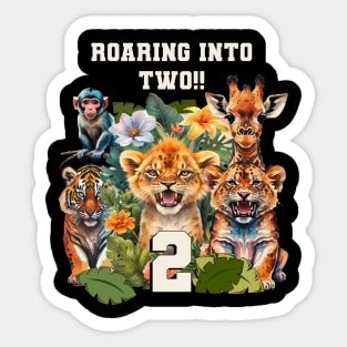 Kids 2 Year Old Jungle Safari Theme Sticker